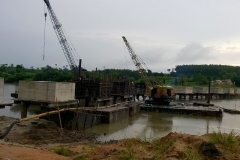 Construction-of-Pile-caps-on-water-at-Tinapa-Calabar-Cross-River-State
